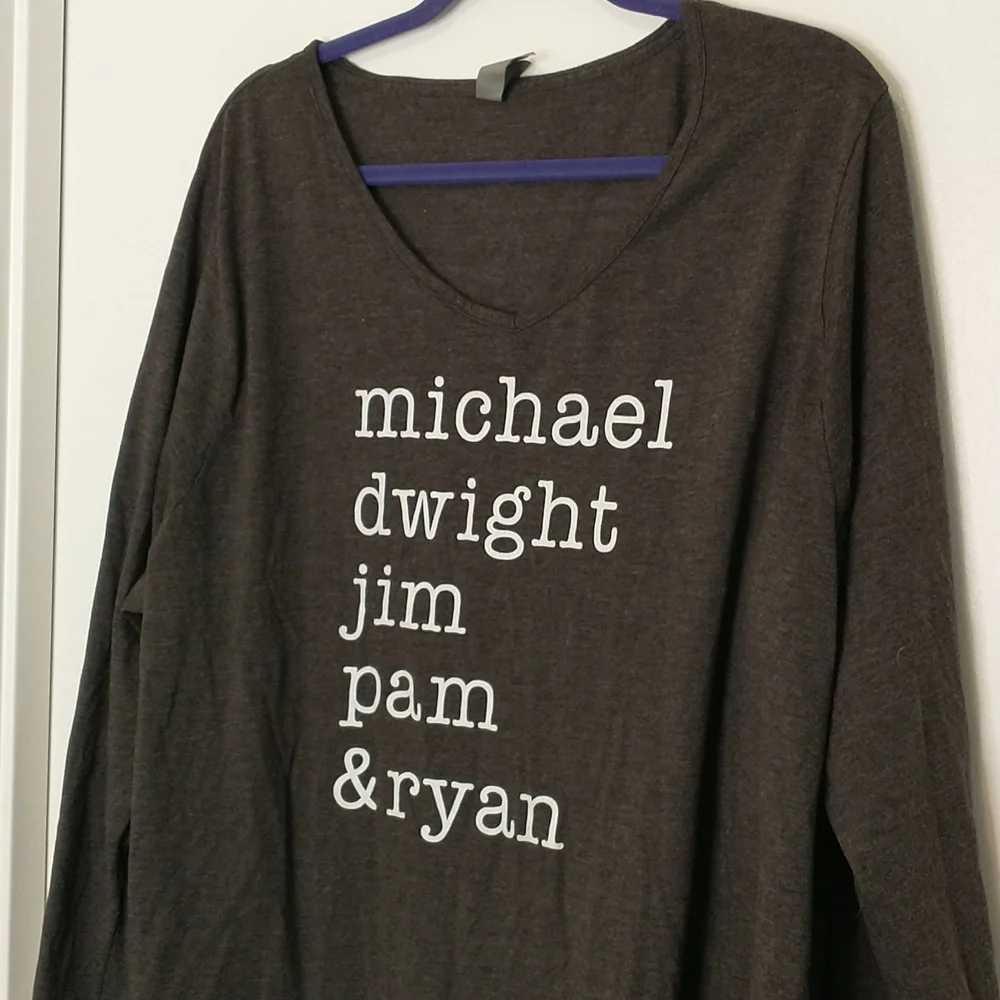 Instant message dark grey the office long sleeve t-shirt - Picture 2 of 5